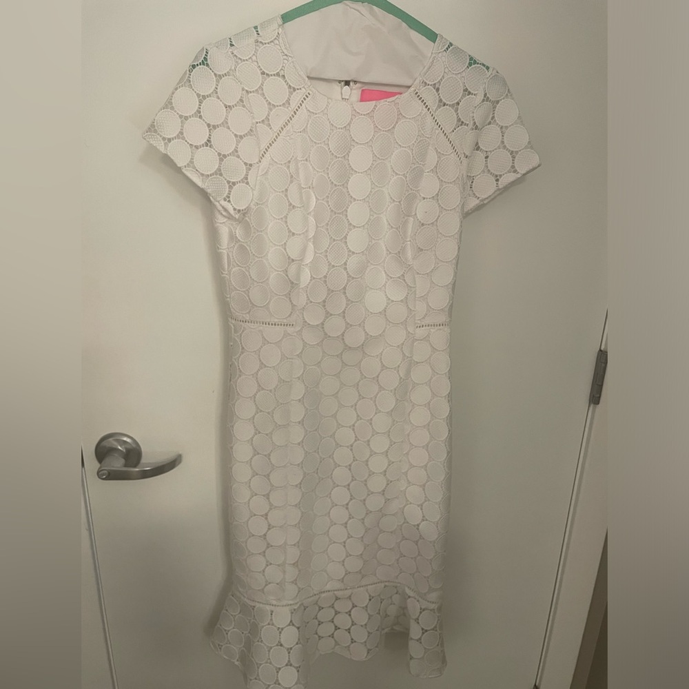 Size 2- Lily Pulitzer White Dress. Worn once for wedding rehersal